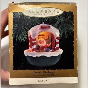 Rare Hallmark Keepsake Santa's Workshop Ornament 1993